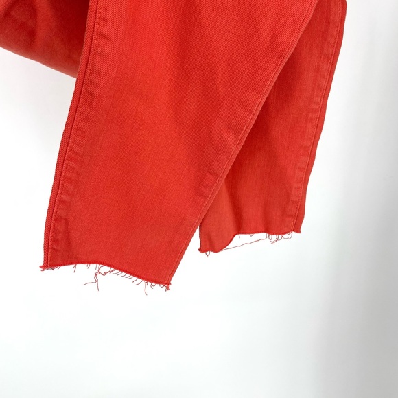 ✨Banana Republic Orange High Rise Skinny Raw Hem Ankle Jeans Size 27 🎃 🍁 🍂 - Picture 11 of 16